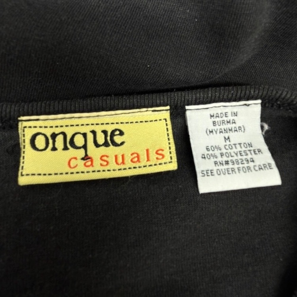 Onque Casuals Embroidered Picnic Shirt Women's M Novelty Fruit Button‎ Top - Picture 3 of 5